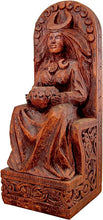 將圖片載入圖庫檢視器 进口 坐姿女神雕像木质饰面棕色
