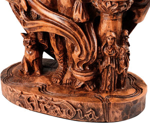 进口 Aradia雕像巫术女神雕像在木饰面