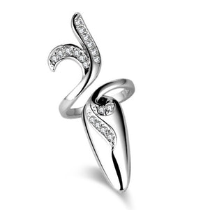 欧美时尚戒指~韩版个性时尚创意开口 戒指甲环女款气质镶钻指甲套饰品