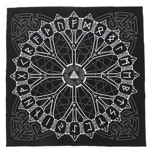 能量塔罗布~北欧风维京海盗卢恩起源之树符文铸造如尼占卜塔罗牌专用桌布