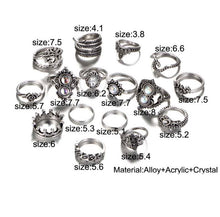 將圖片載入圖庫檢視器 欧美时尚戒指~欧美时尚饰品新款亚马逊流行16件套澳宝戒指套
