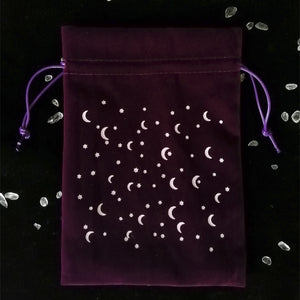能量塔罗布~星星月亮礼品抽绳袋高档珠宝首饰绒布袋塔罗占卜厚丝绒布袋