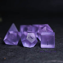 將圖片載入圖庫檢視器 宝石骰子~紫锆石COC骰子跑团克苏鲁跑团TRPG骰子龙与地下城宝石骰子磨砂
