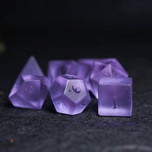 宝石骰子~紫锆石COC骰子跑团克苏鲁跑团TRPG骰子龙与地下城宝石骰子磨砂