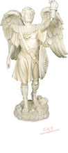 將圖片載入圖庫檢視器 能量雕像系列~*进口天使乌列尔 促进明晰和洞察力 仿古白色天使雕像
