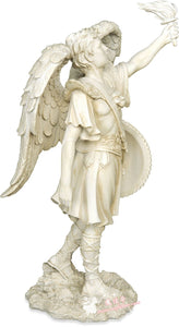 能量雕像系列~*进口天使乌列尔 促进明晰和洞察力 仿古白色天使雕像