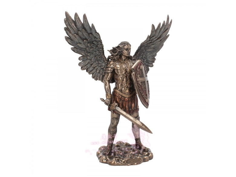 能量雕像系列~*进口 青铜雕像 圣米迦勒大天使35.5厘米
