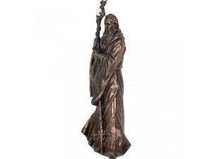 神秘学收藏~能量雕像系列~*进口 梅林青铜28厘米 魔法师青铜树脂雕像 中世纪青铜雕像收藏