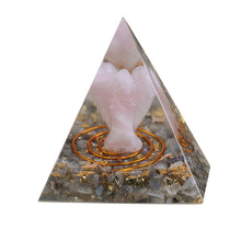 將圖片載入圖庫檢視器 天然粉晶雕刻天使水晶能量金字塔 水晶碎石能量凝聚冥想 能量发生器
