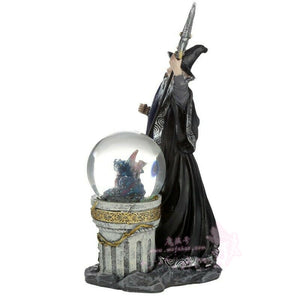 神秘学收藏~进口精灵巫师冰龙雪球水球收藏家雕像哥特式礼物