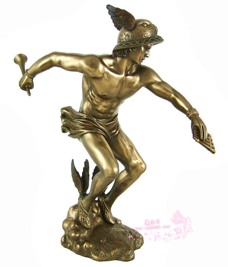 能量雕像系列~*进口 希腊信使赫耳墨斯水星雕像 奥林匹亚神 Hermes宙斯的儿子