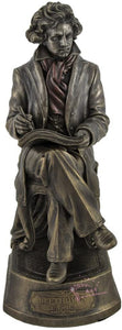 能量雕像系列~进口铜色贝多芬雕像 Beethoven 创作音乐雕像 音乐家摆件 创作家