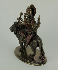 能量雕像系列~杜尔加Durga 印度教最高女神骑在狮子雕像上