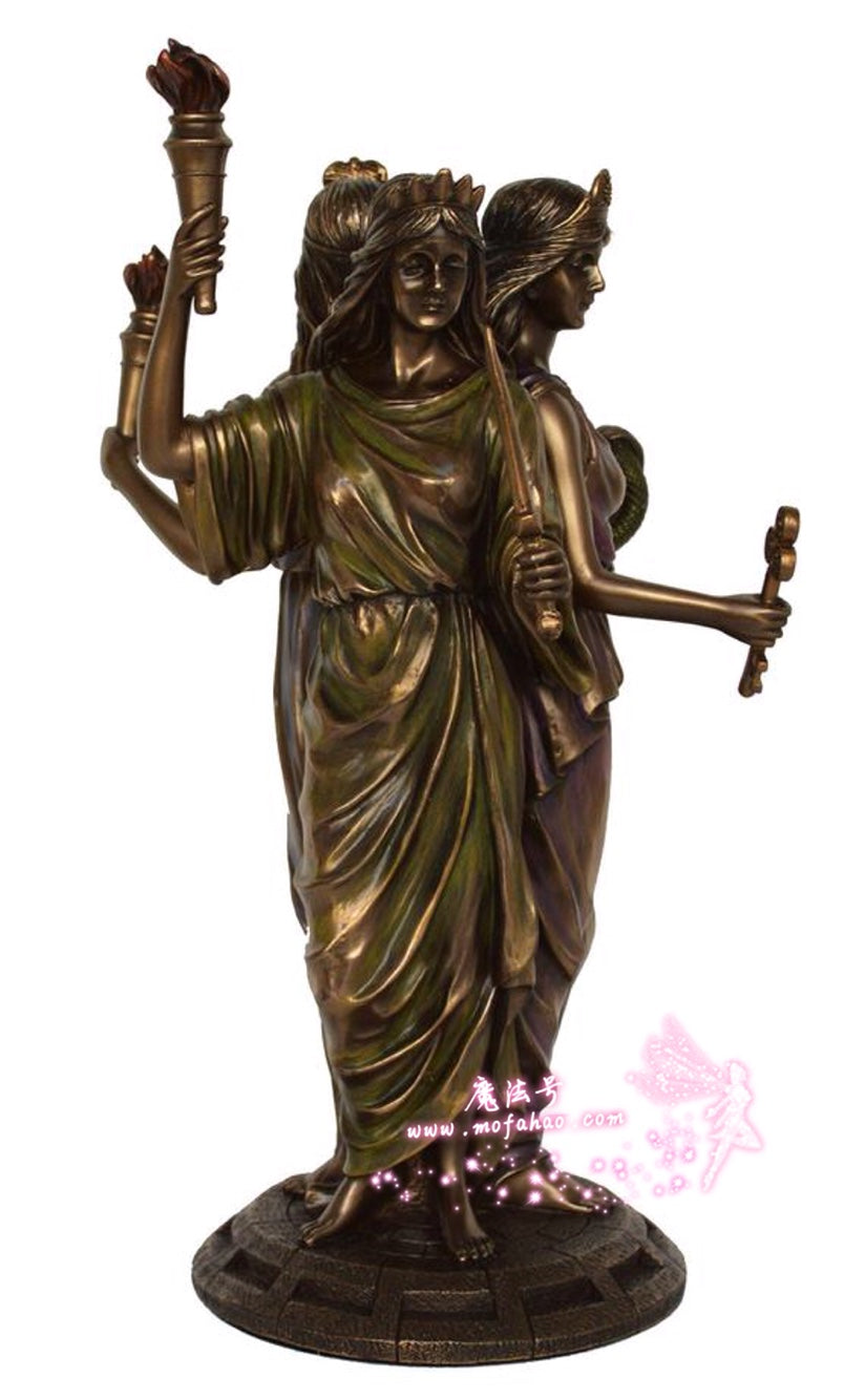 能量雕像系列~进口赫卡特希腊女神的魔法雕像30cm
