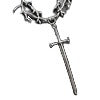 魔法威卡 法式设计感复古树枝十字架链接吊坠链条灵动锁骨链圆珠链合金
