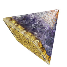將圖片載入圖庫檢視器 树脂金字塔大卫星之盾图案 水晶碎石能量摆件 现代家居 能量发生器
