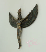 將圖片載入圖庫檢視器 青铜饰面伊西斯埃及女神ISIS展翅壁雕
