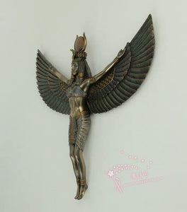 青铜饰面伊西斯埃及女神ISIS展翅壁雕