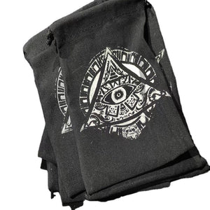 可订致金字塔眼绒布袋10x15cm塔罗神谕卡牌袋女巫用品收纳袋
