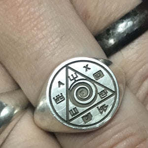 进口手工艾布拉克斯之环，具有7灵之力-魔法戒指-精神环-力量环
