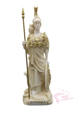 將圖片載入圖庫檢視器 能量雕像系列~雅典娜密涅瓦希腊罗马女神美杜莎盾牌雕像
