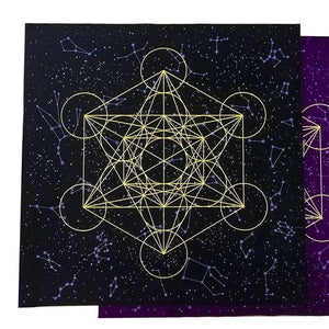 塔罗占卜系列~ Metatrone's Cub crystal grid 梅塔特隆水晶格祭坛占卜桌布