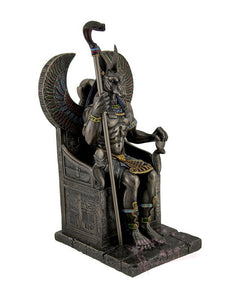 能量雕像系列~埃及神阿努比斯Anubis的王座雕像
