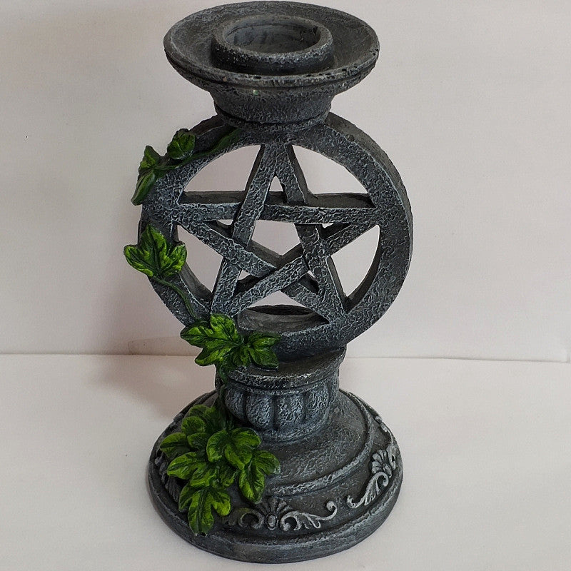 树脂五芒星烛符号祭祀仪式摆件Wicca道具圣化杯烛台