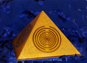orgonite®巨型全能黄金金字塔5个24K金MWO黄金丰盛繁荣吸引财富