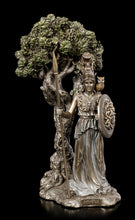 將圖片載入圖庫檢視器 能量雕像系列~*进口希腊女神雅典娜在橄榄树下青铜树脂雕像
