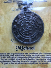 將圖片載入圖庫檢視器 进口大天使米迦勒麦可护身符Michael 双面魔法牌护符吊坠
