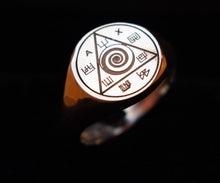 將圖片載入圖庫檢視器 进口手工艾布拉克斯之环，具有7灵之力-魔法戒指-精神环-力量环
