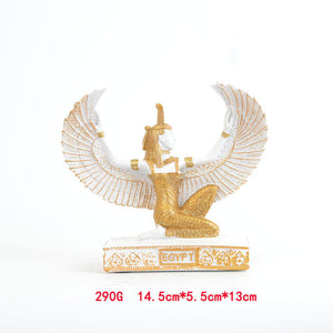 埃及女神树脂雕塑工艺品伊西斯纪念品摆件展翅跪大地造型装饰