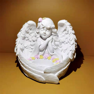 天使摆件 少女摆件装饰品 许愿天使烛台 工艺品橱窗摆件 雕塑摆件