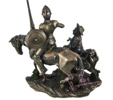 將圖片載入圖庫檢視器 能量雕像系列~铜饰面堂吉诃德和桑乔潘扎雕像Don Quixote and Sancho Panza
