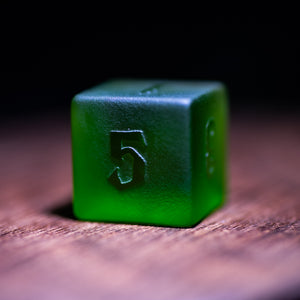 宝石骰子~绿橄榄石 磨砂浮雕COC跑团骰子骰子龙与地下城克苏鲁桌游20面