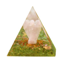 將圖片載入圖庫檢視器 天然粉晶雕刻天使水晶能量金字塔 水晶碎石能量凝聚冥想 能量发生器
