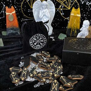 塔罗占卜系列~2020新品手工木刻卢恩符文如尼石西方神秘学入门占卜道具Runes