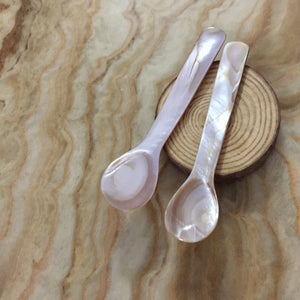 五彩贝壳勺子可爱白色母贝创意家居饰品餐厅调料味咖啡搅拌勺器具