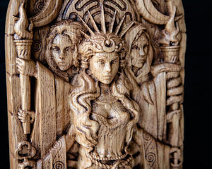 能量雕像系列~ 进口大赫卡特女神雕像15 寸艺术家手工木雕