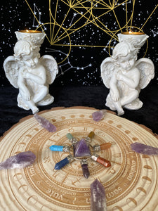 魔法烛台~塔罗占卜系列~ 复古做旧天使烛台 祭坛摆件 能量烛台 爱情丘比特装饰品
