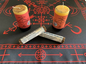 神秘学收藏~进口魔法蜡烛伏都Voodoo工具包 伏都教蜡烛香桌布 实现愿望仪式