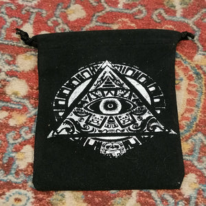 可订致金字塔眼绒布袋10x15cm塔罗神谕卡牌袋女巫用品收纳袋