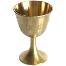 將圖片載入圖庫檢視器 三相月祭坛摆件杯子 Wicca仪式圣杯纯铜圣杯黄铜杯tarot塔罗周边
