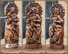 將圖片載入圖庫檢視器 能量雕像系列~进口奥丁 父神 艺术家手工魔法雕像 橡木雕像 独特设计可签名
