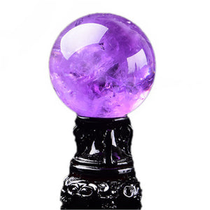 天然紫水晶球摆件家居客厅风水球摆件9厘米 提升能量 改善磁场