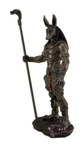 將圖片載入圖庫檢視器 能量雕像系列~10.5英寸高埃及阿努比斯Anubis手持眼镜蛇头权杖雕像
