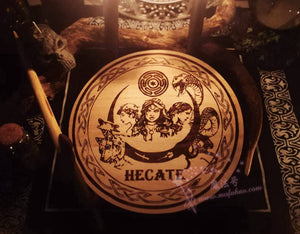 进口Hecate赫卡特女神祭坛桌摆件 能量盘 月亮、黑夜和灵魂女神