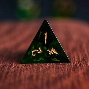 宝石骰子~绿橄榄石COC跑团骰子骰子TRPG桌游克苏鲁二十面龙与地下城定制