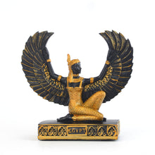 將圖片載入圖庫檢視器 埃及女神树脂雕塑工艺品伊西斯纪念品摆件展翅跪大地造型装饰
